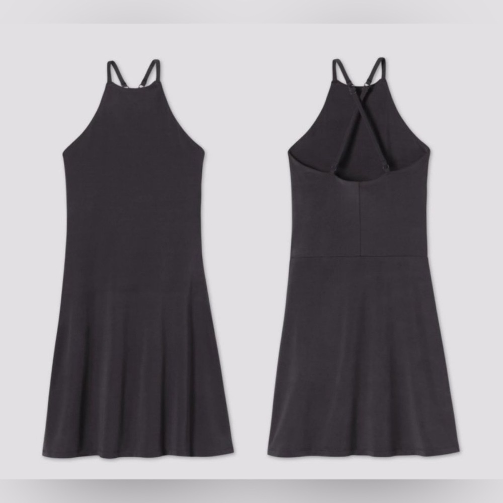 Girlfriend Collective Undress Dress Dark Gray Size Small
